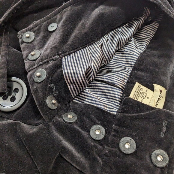 Anthropology Elevenses Black Velvet Skirt - Picture 6 of 6